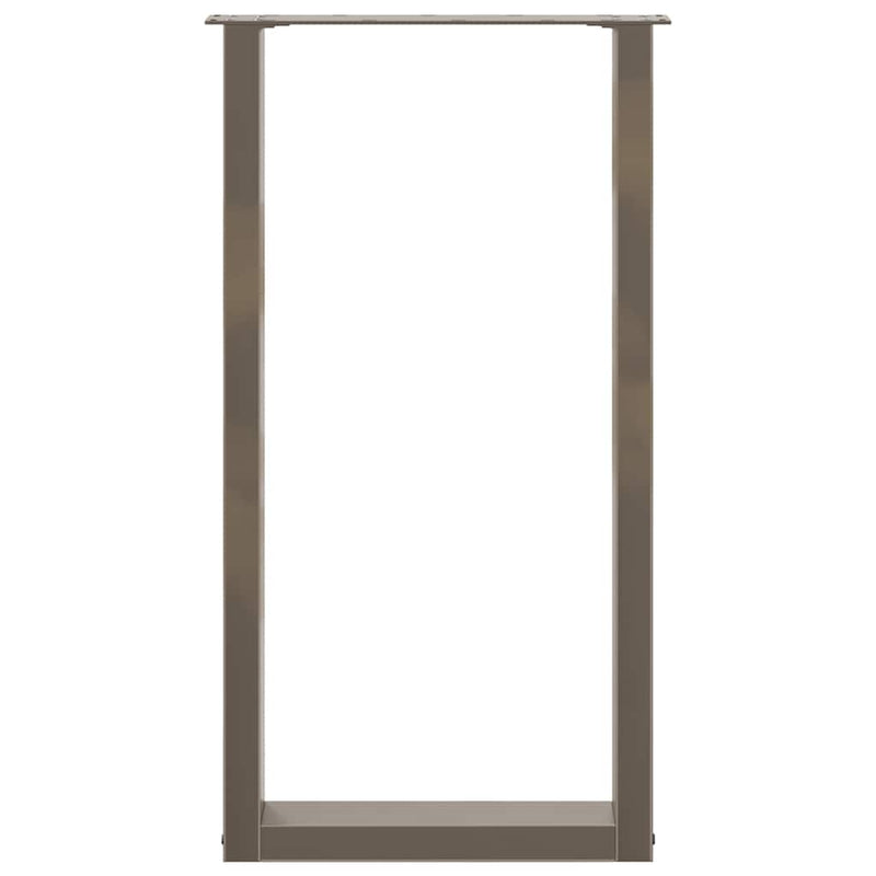 vidaXL 2 db U alakú bárasztalláb natúr acélból 40x(90-91) cm