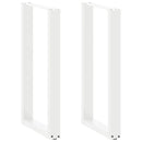 vidaXL 2 db U alakú bárasztalláb fehér 50x(90-91) cm acél