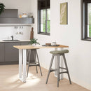 vidaXL 2 db U alakú bárasztalláb fehér 50x(90-91) cm acél