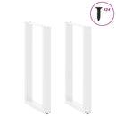 vidaXL 2 db U alakú bárasztalláb fehér 50x(90-91) cm acél