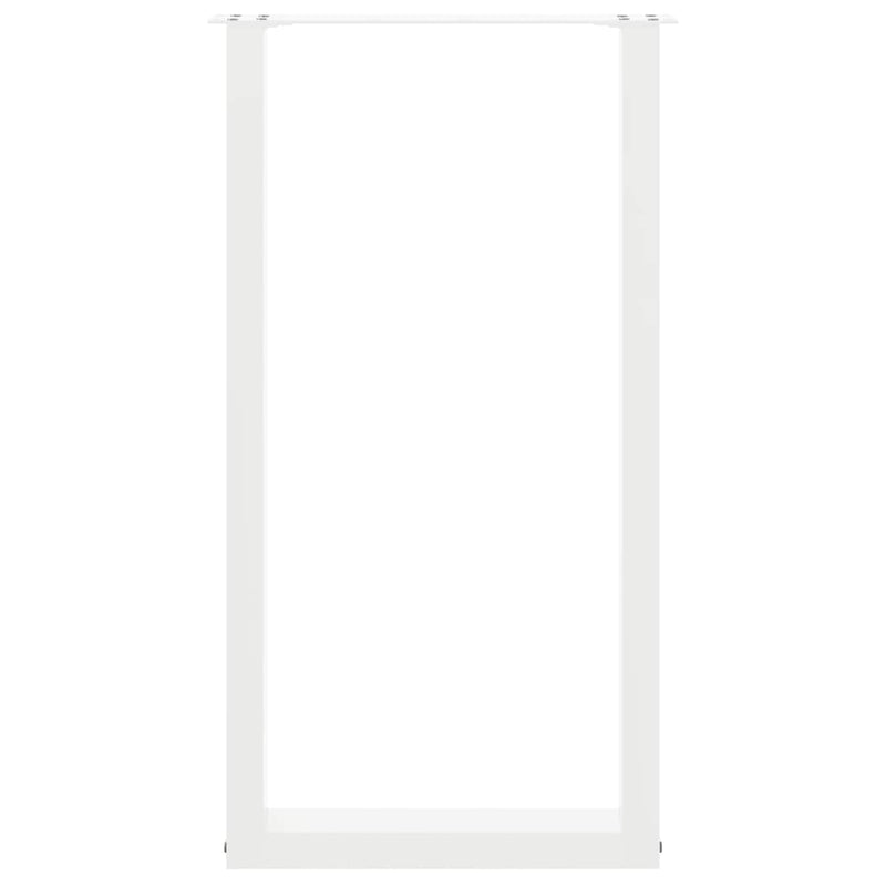 vidaXL 2 db U alakú bárasztalláb fehér 50x(90-91) cm acél