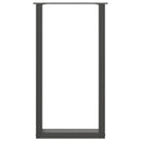 vidaXL 2 db antracitszürke, U-alakú acél bárasztalláb 50x(90-91) cm