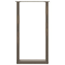 vidaXL 2 db U alakú bárasztalláb natúr acélból 50x(90-91) cm