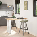 vidaXL 2 db U alakú bárasztalláb fehér 60x(90-91) cm acél