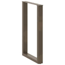 vidaXL 2 db U alakú bárasztalláb natúr acélból 60x(90-91) cm