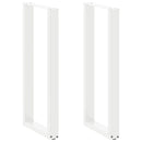 vidaXL 2 db U alakú bárasztalláb, fehér, 40 x (100-101) cm, acél