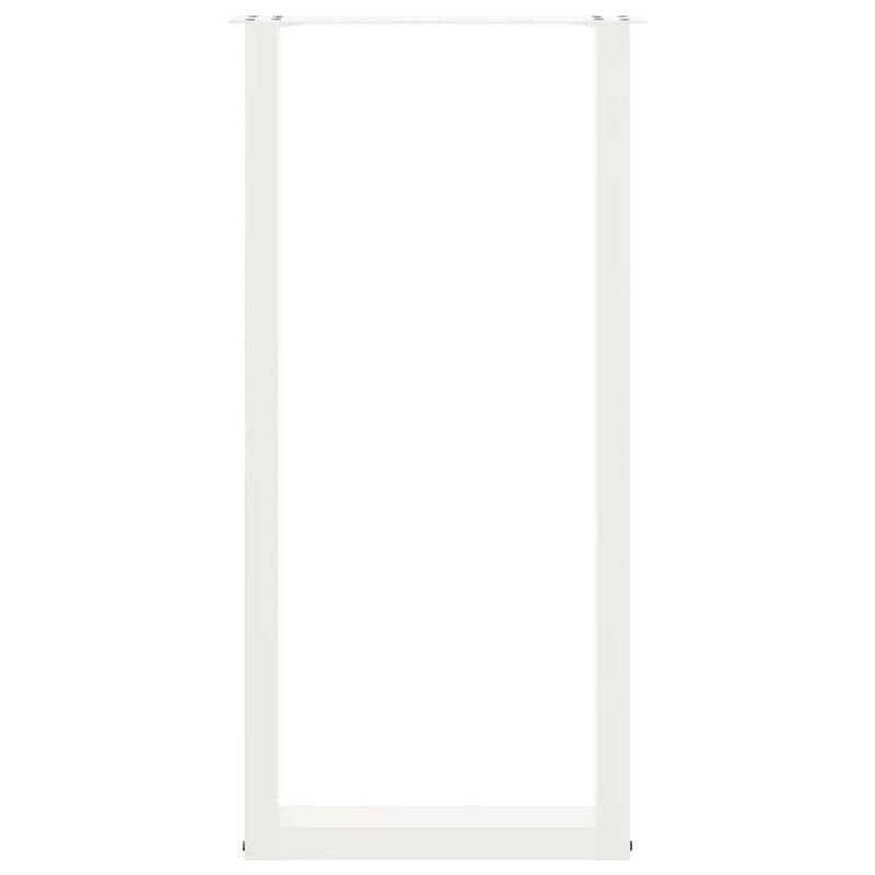 vidaXL 2 db U alakú bárasztalláb, fehér, 40 x (100-101) cm, acél