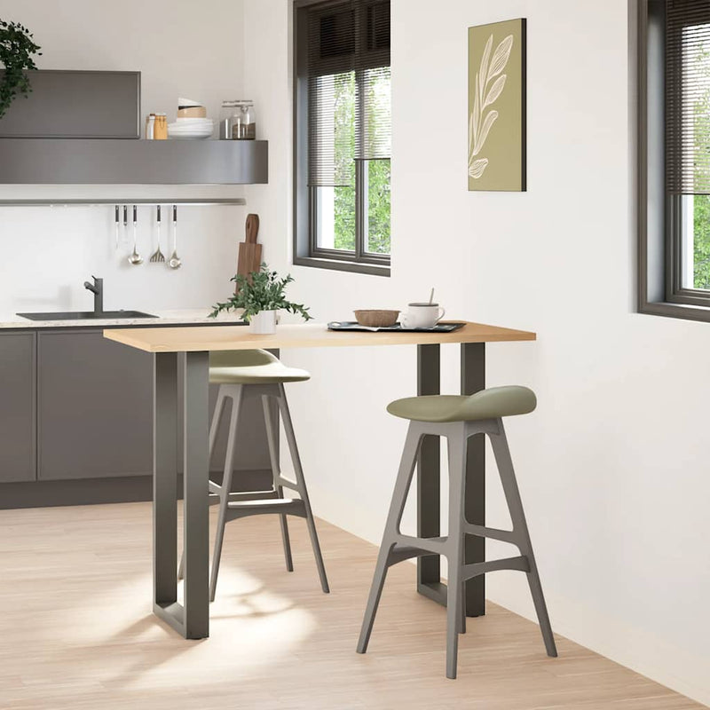 vidaXL 2 db antracitszürke U-alakú acél bárasztalláb 40x(100-101) cm