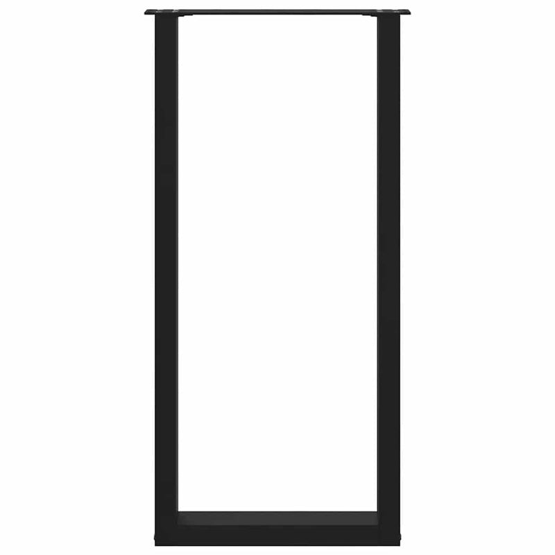 vidaXL 2 db fekete U-alakú acél bárasztalláb 50 x (100-101) cm