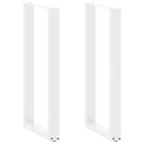 vidaXL 2 db U alakú bárasztalláb fehér 50x(100-101) cm acél