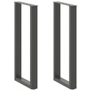 vidaXL 2 db antracitszürke U-alakú acél bárasztalláb 50x(100-101) cm