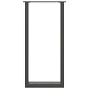 vidaXL 2 db antracitszürke U-alakú acél bárasztalláb 50x(100-101) cm