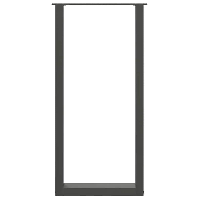 vidaXL 2 db antracitszürke U-alakú acél bárasztalláb 50x(100-101) cm