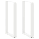 vidaXL 2 db U alakú bárasztalláb fehér 60x(100-101) cm acél