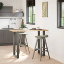 vidaXL 2 db antracitszürke, U alakú acél bárasztalláb 60 x (100-101) cm