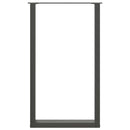 vidaXL 2 db antracitszürke, U alakú acél bárasztalláb 60 x (100-101) cm