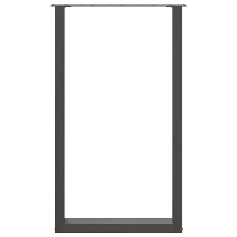 vidaXL 2 db antracitszürke, U alakú acél bárasztalláb 60 x (100-101) cm