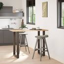 vidaXL 2 db U alakú bárasztalláb natúr acélból 60x(100-101) cm