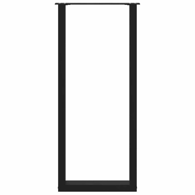 vidaXL 2 db U alakú bárasztalláb, fekete, 40 x (110-111) cm, acél