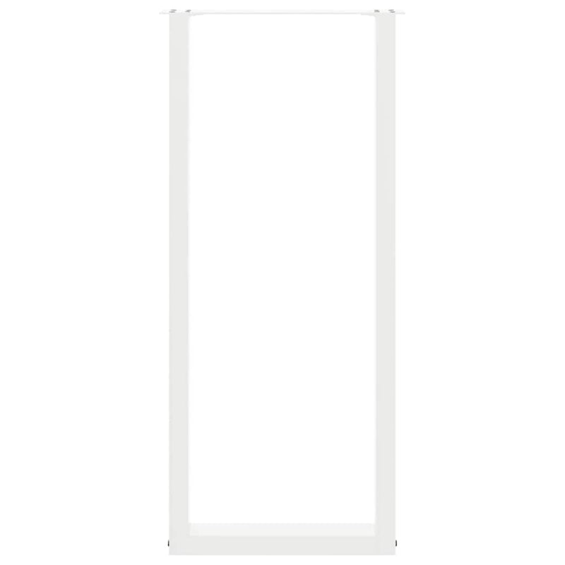 vidaXL 2 db U alakú bárasztalláb, fehér, 40 x (110-111) cm, acél