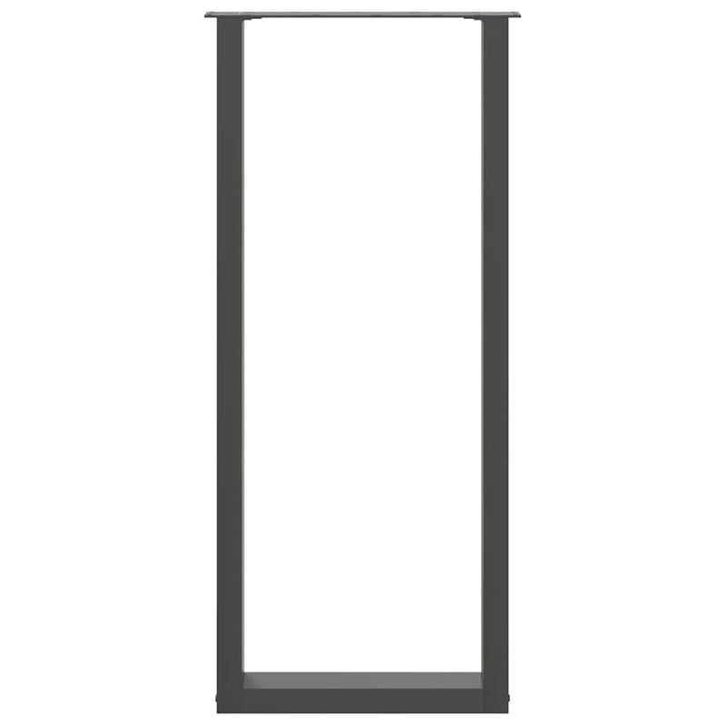 vidaXL 2 db antracitszürke U-alakú acél bárasztalláb 40x(110-111) cm