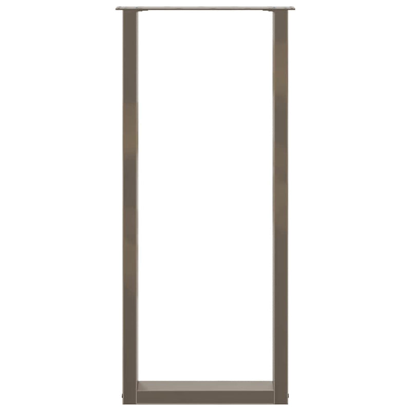 vidaXL 2 db U alakú bárasztalláb natúr acélból 40x(110-111) cm