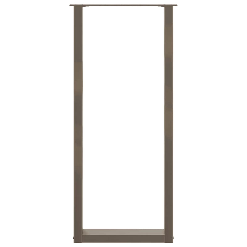 vidaXL 2 db U alakú bárasztalláb natúr acélból 50x(110-111) cm