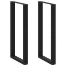 vidaXL 2 db fekete U alakú acél bárasztalláb 60 x (110-111) cm