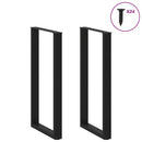 vidaXL 2 db fekete U alakú acél bárasztalláb 60 x (110-111) cm