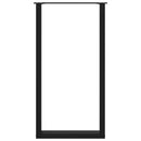vidaXL 2 db fekete U alakú acél bárasztalláb 60 x (110-111) cm