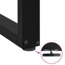 vidaXL 2 db fekete U alakú acél bárasztalláb 60 x (110-111) cm