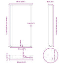 vidaXL 2 db fekete U alakú acél bárasztalláb 60 x (110-111) cm