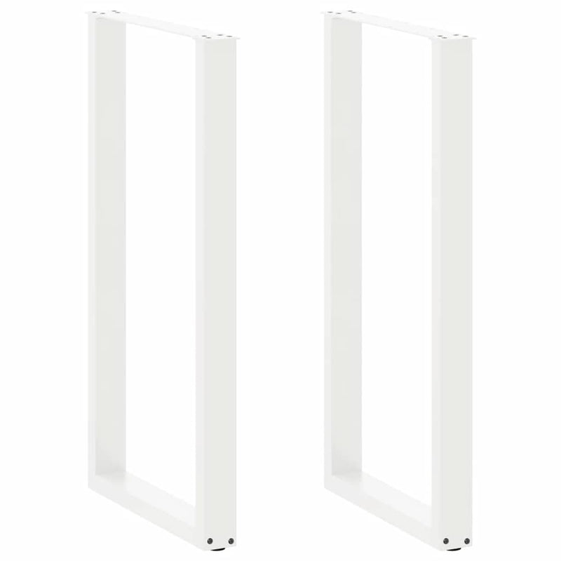 vidaXL 2 db U alakú bárasztalláb, fehér, 60 x (110-111) cm, acél