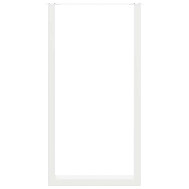 vidaXL 2 db U alakú bárasztalláb, fehér, 60 x (110-111) cm, acél