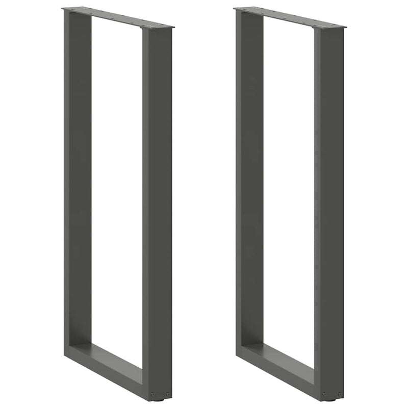 vidaXL 2 db antracitszürke acél bárasztal láb U alakú 60 x (110-111) cm