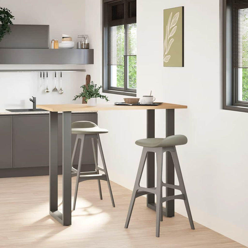 vidaXL 2 db antracitszürke acél bárasztal láb U alakú 60 x (110-111) cm