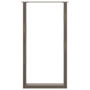 vidaXL 2 db U alakú bárasztalláb natúr acélból 60x(110-111) cm