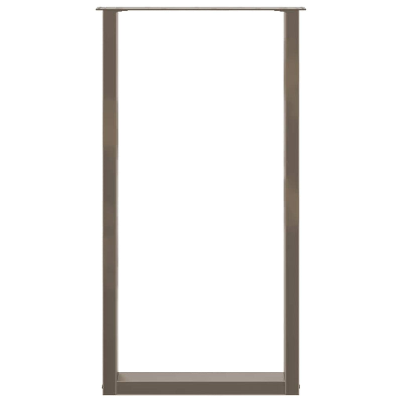 vidaXL 2 db U alakú bárasztalláb natúr acélból 60x(110-111) cm