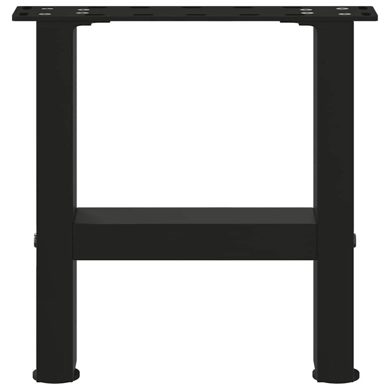 vidaXL 2 db fekete acél dohányzóasztal láb 30 x (30-31) cm