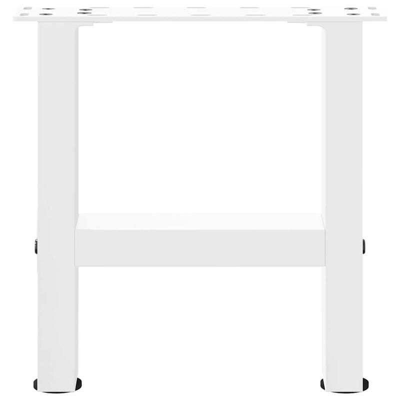 vidaXL 2 db fehér dohányzóasztal láb 30 x (30-31) cm acél