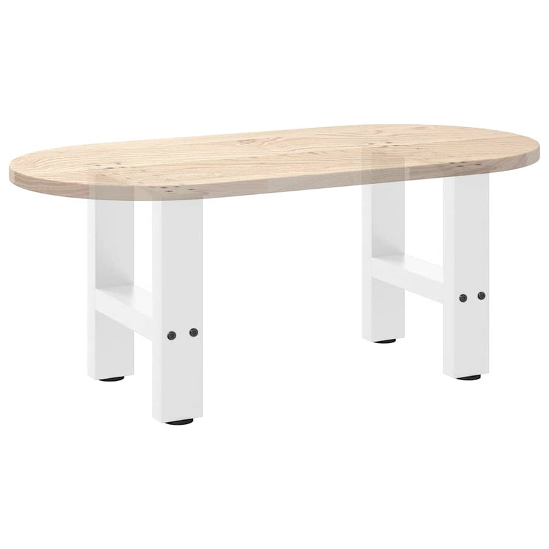 vidaXL 2 db fehér dohányzóasztal láb 30 x (30-31) cm acél