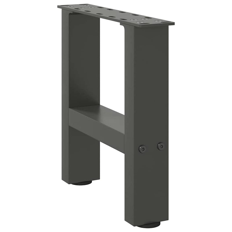 vidaXL 2 db antracitszürke acél dohányzóasztal láb 30x(30-31) cm