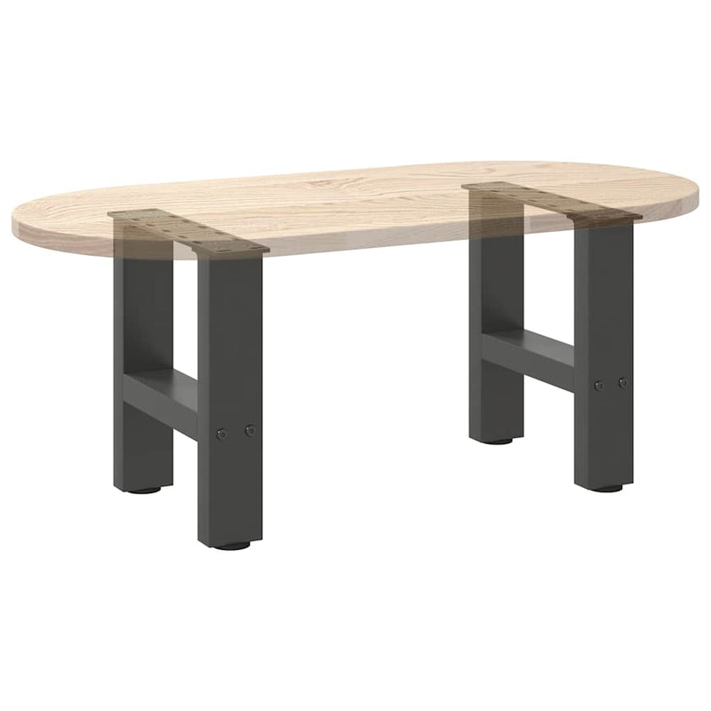 vidaXL 2 db antracitszürke acél dohányzóasztal láb 30x(30-31) cm