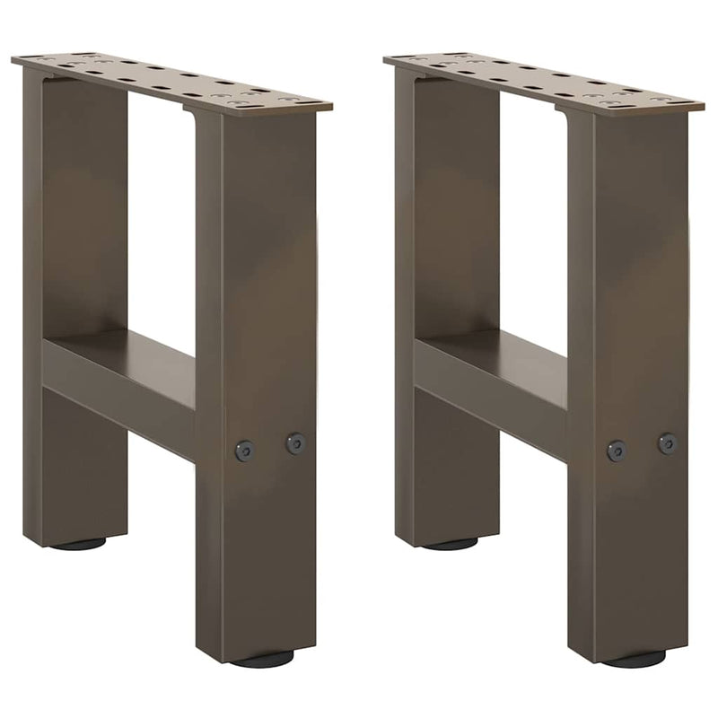 vidaXL 2 db natúr acél dohányzóasztal láb 30 x (30-31) cm acél