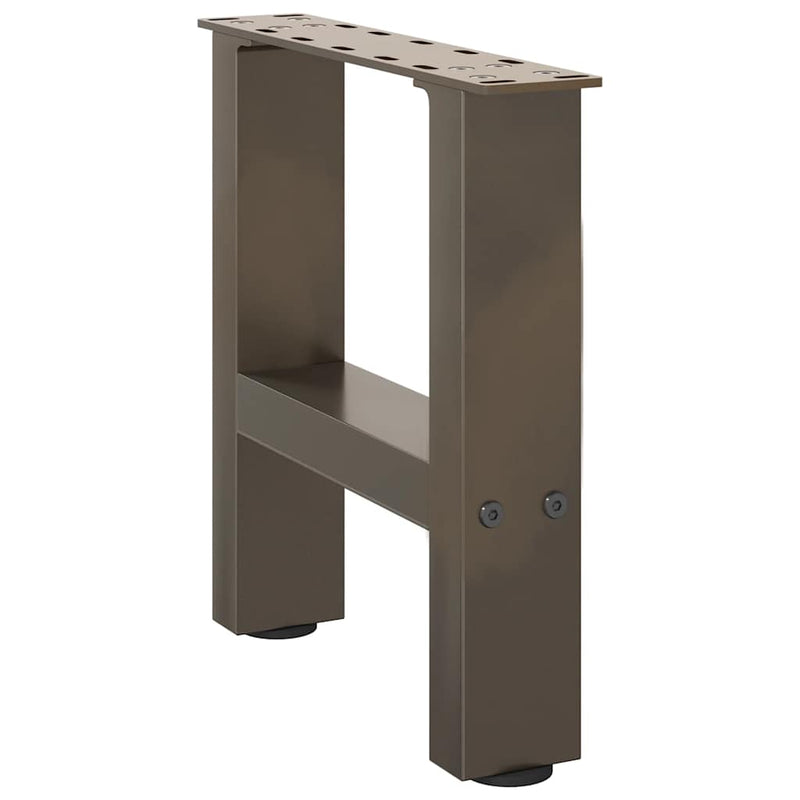 vidaXL 2 db natúr acél dohányzóasztal láb 30 x (30-31) cm acél
