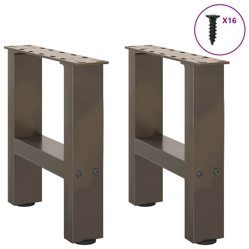 vidaXL 2 db natúr acél dohányzóasztal láb 30 x (30-31) cm acél