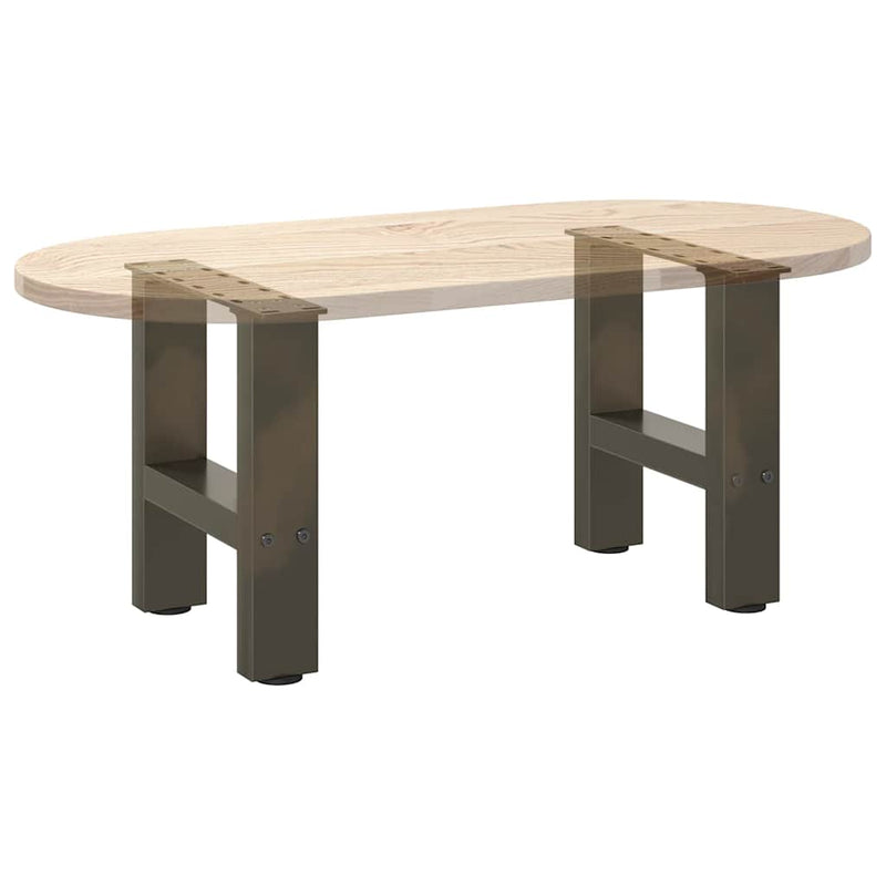 vidaXL 2 db natúr acél dohányzóasztal láb 30 x (30-31) cm acél