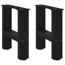 vidaXL 2 db fekete acél dohányzóasztal láb 40 x (30-31) cm