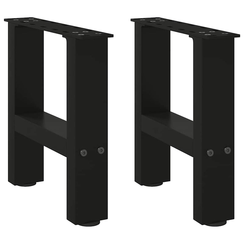vidaXL 2 db fekete acél dohányzóasztal láb 40 x (30-31) cm