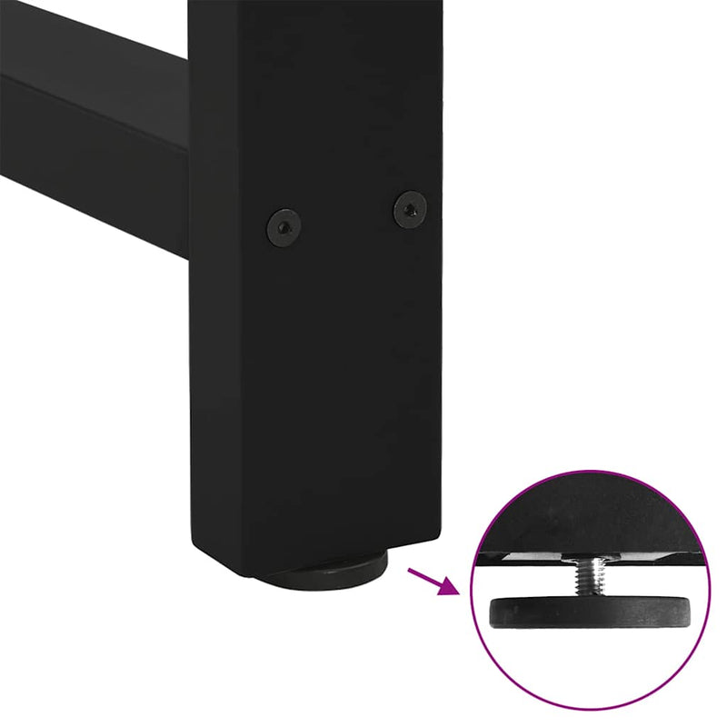 vidaXL 2 db fekete acél dohányzóasztal láb 40 x (30-31) cm